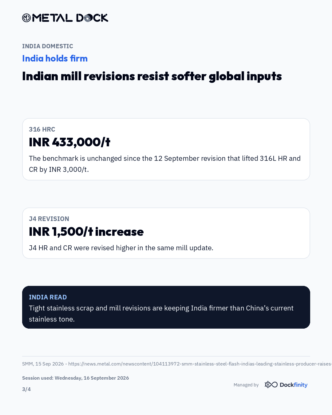 India stays firm while China stainless weakens — card 3 of 4