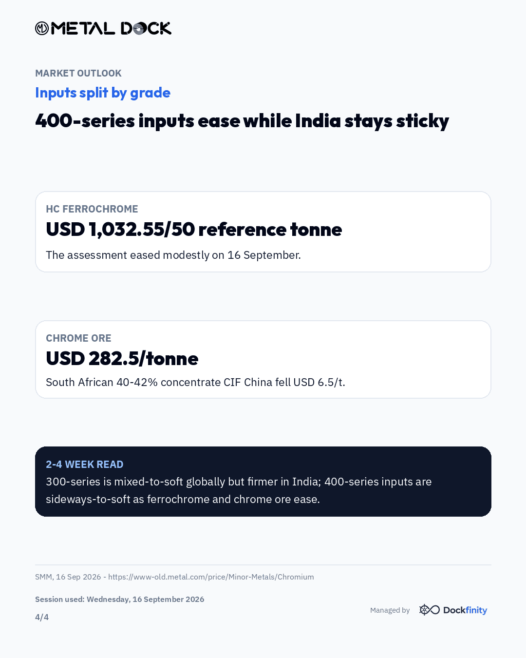 India stays firm while China stainless weakens — card 4 of 4