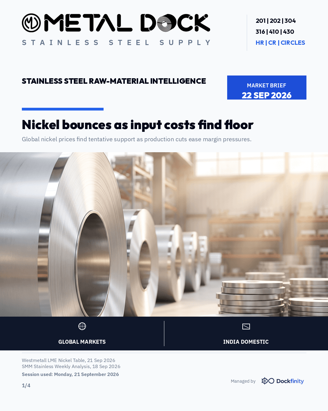 Nickel bounces as input costs find floor — card 1 of 4