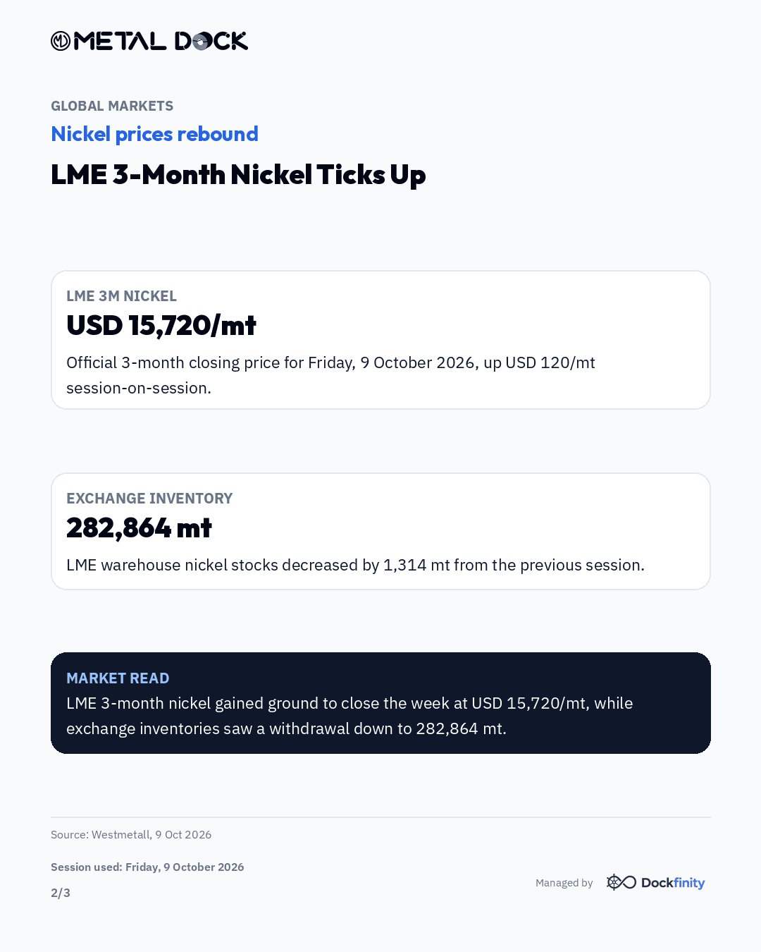 Nickel bounces as LME stocks slip — card 2 of 3